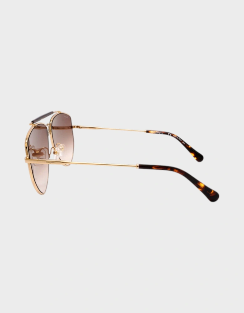 Brown Gradient Pilot Sunglasses