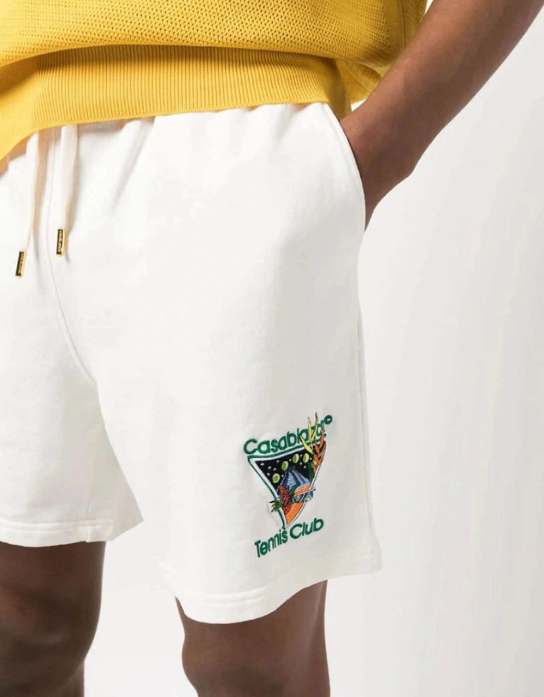 Tennis Club Cotton Shorts White