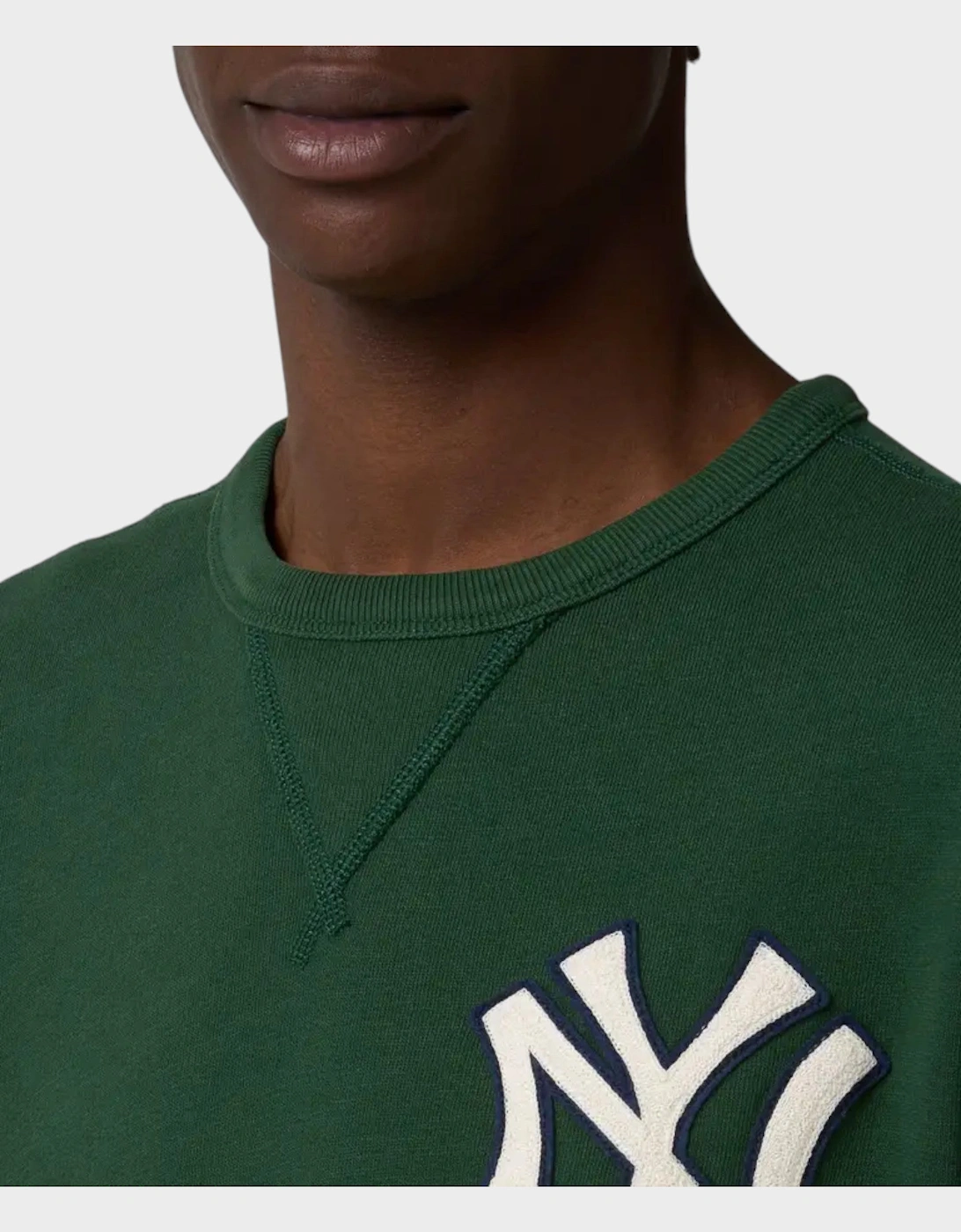 Vintage Fleece Crewneck x Yankees Dark Green