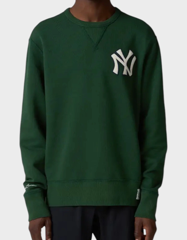 Vintage Fleece Crewneck x Yankees Dark Green