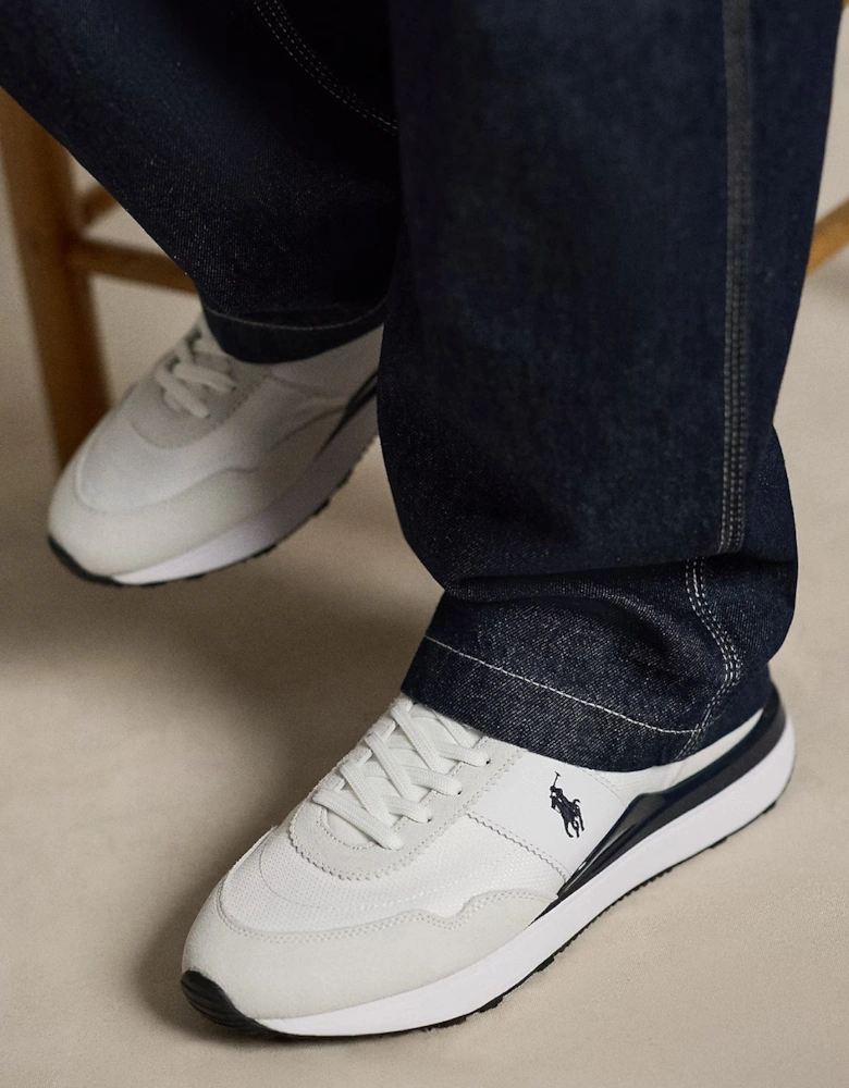 TRAIN 89 RIB Mens Casual Trainers White/Navy/Red