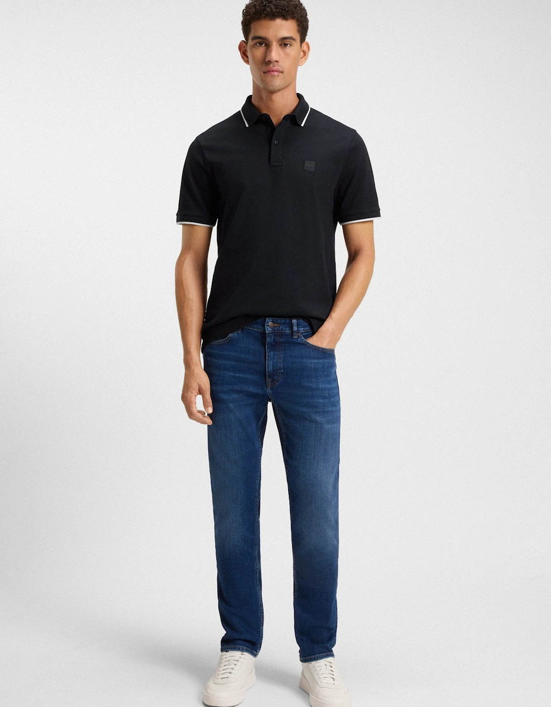 BOSS Orange Passertip Polo Shirt S1-26 404 Dk Blue