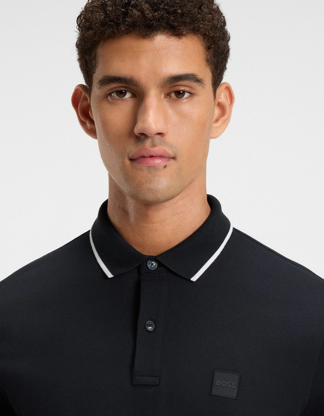 BOSS Orange Passertip Polo Shirt S1-26 404 Dk Blue