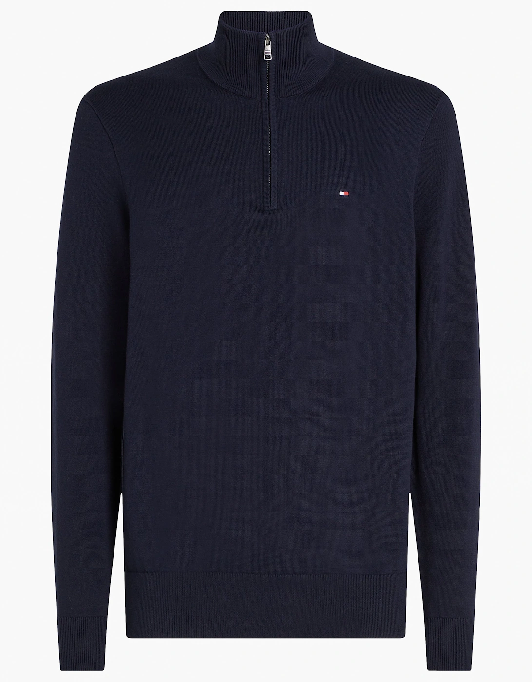 Essential Cotton 1/4 Zip Mock Mens Sweatshirt - Desert Sky