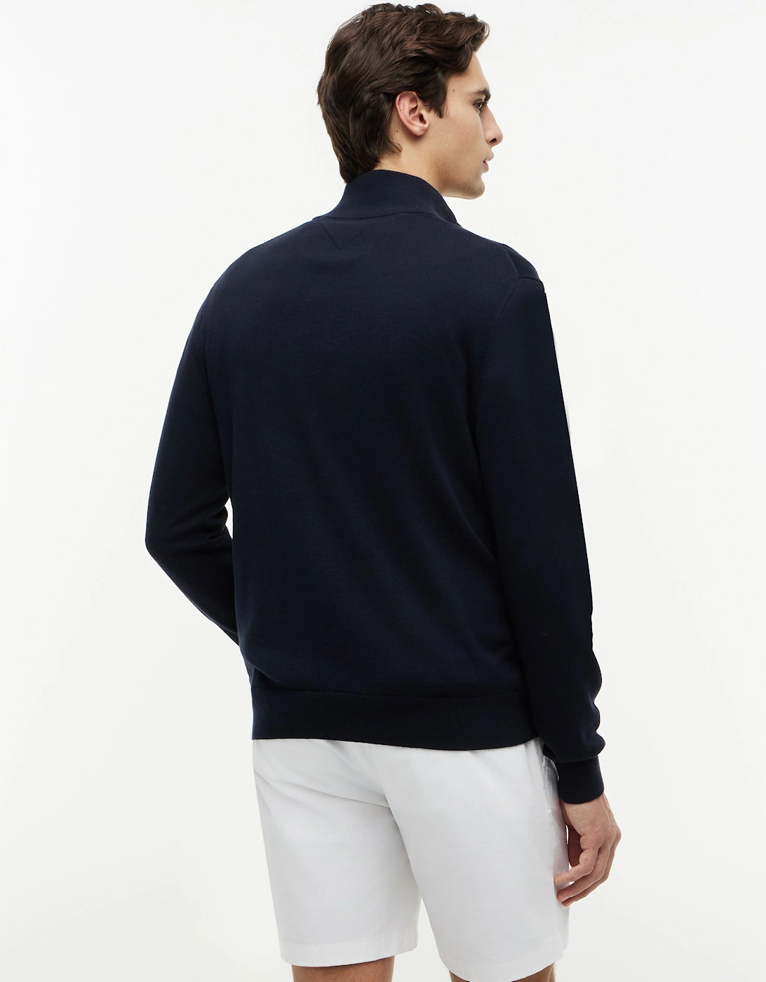 Essential Cotton 1/4 Zip Mock Mens Sweatshirt - Desert Sky