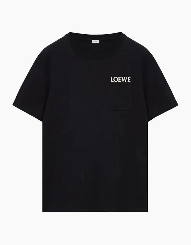 Pocket Embroidered Logo T-Shirt Black