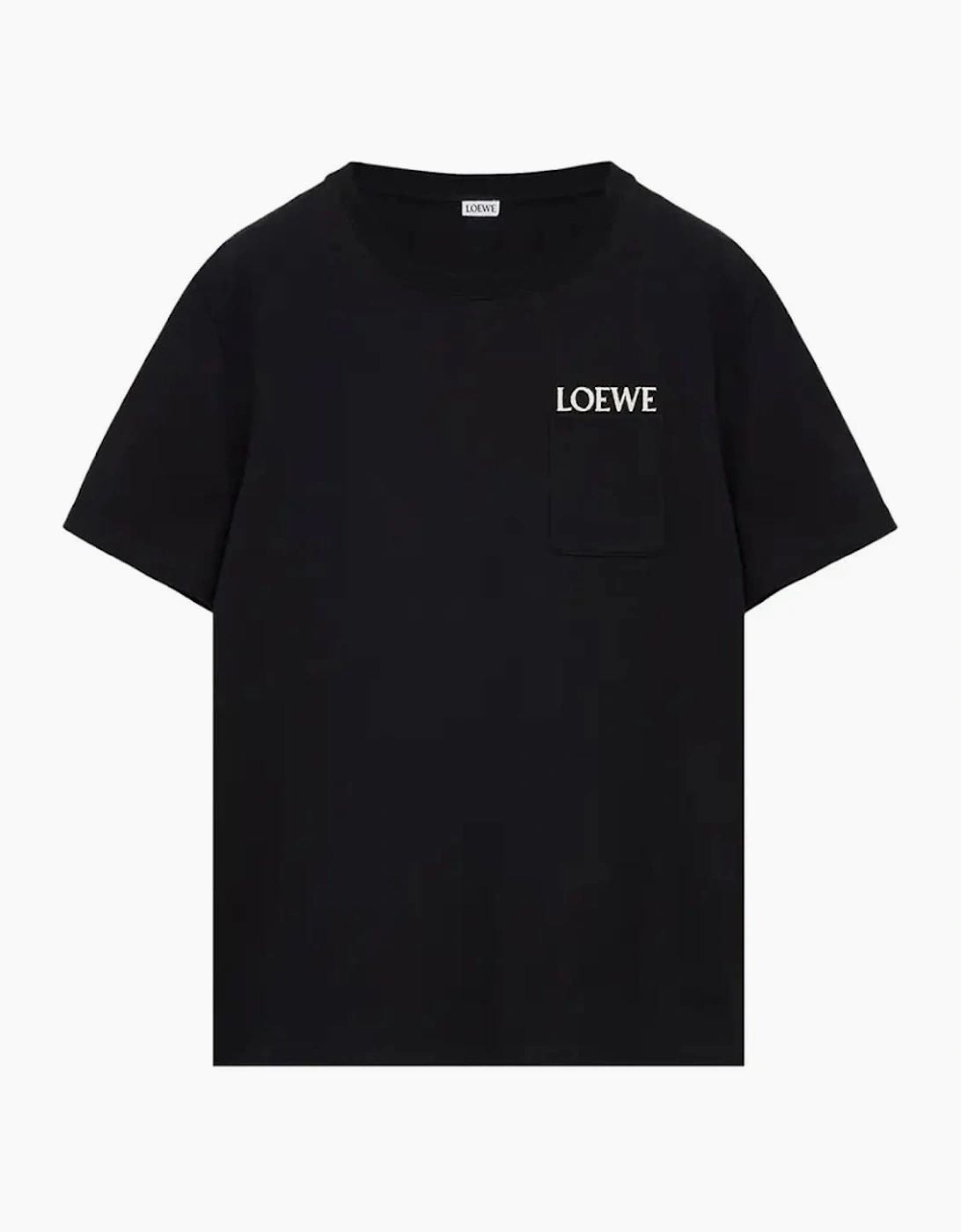 Loewe Men's Loewe Pocket Embroidered Logo T-Shirt Black