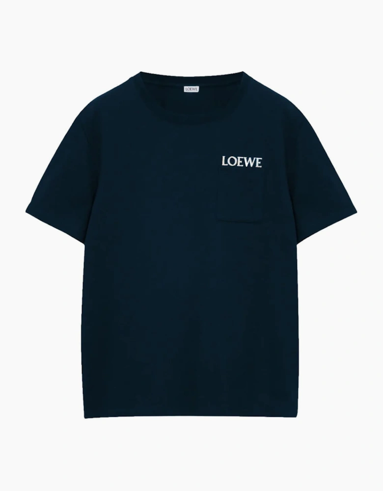 Pocket Embroidered Logo T-Shirt Navy