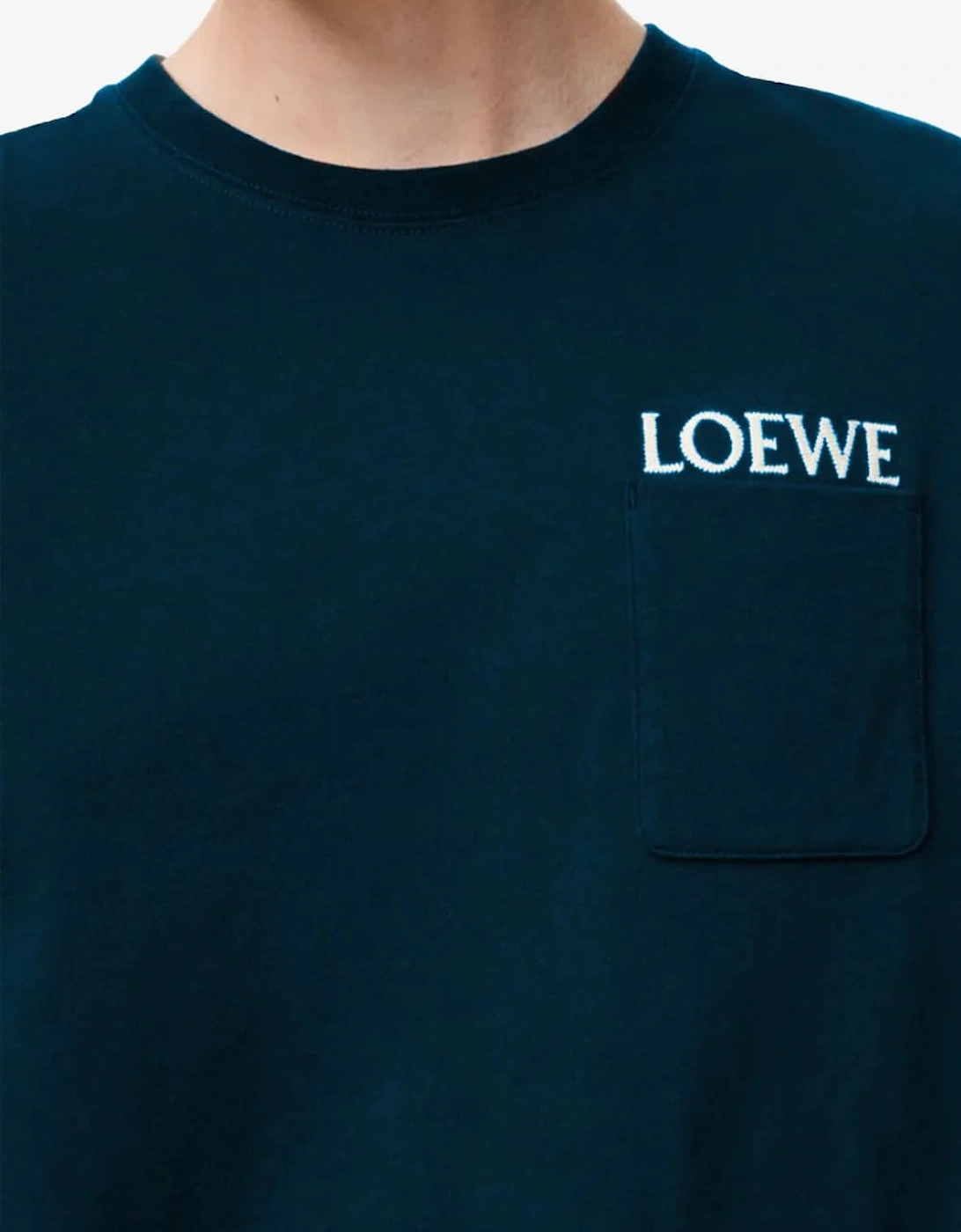 Pocket Embroidered Logo T-Shirt Navy
