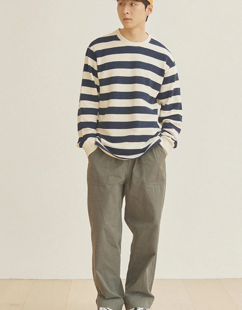 One Tuck Wide Fatigue Pants