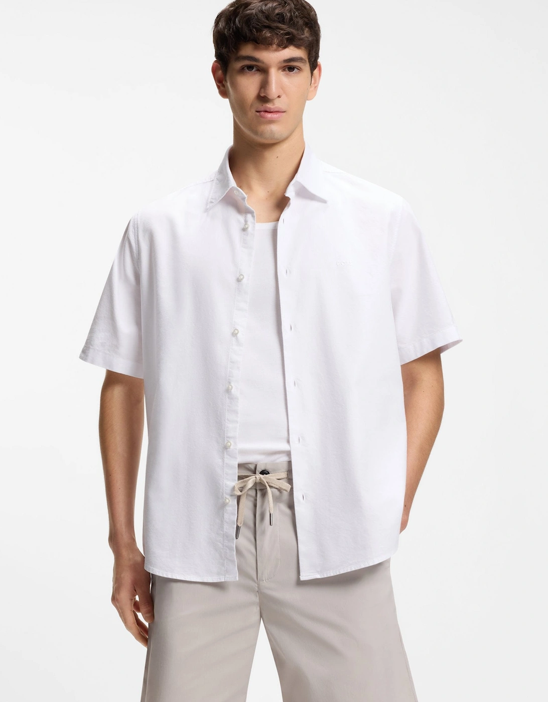 BOSS Orange Rash 2 M Shirt 100 White