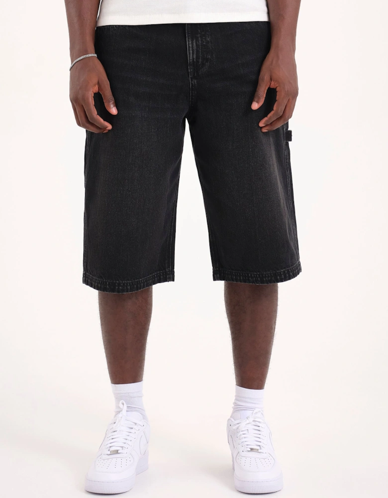 DAM DENIM SHORT - Black Denim