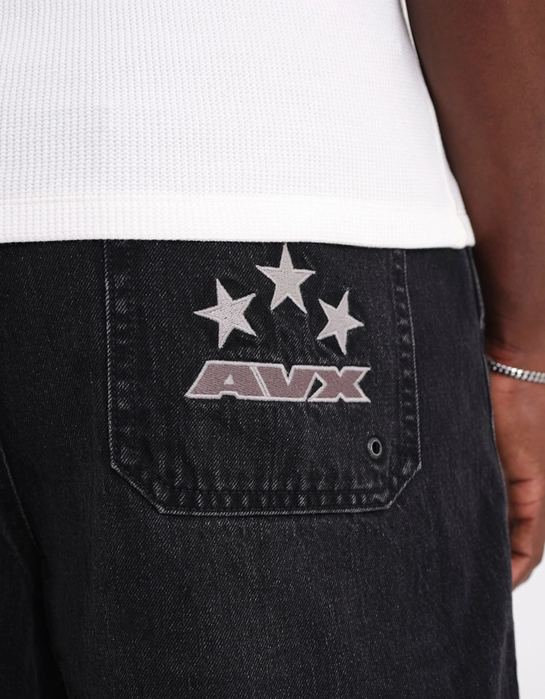DAM DENIM SHORT - Black Denim