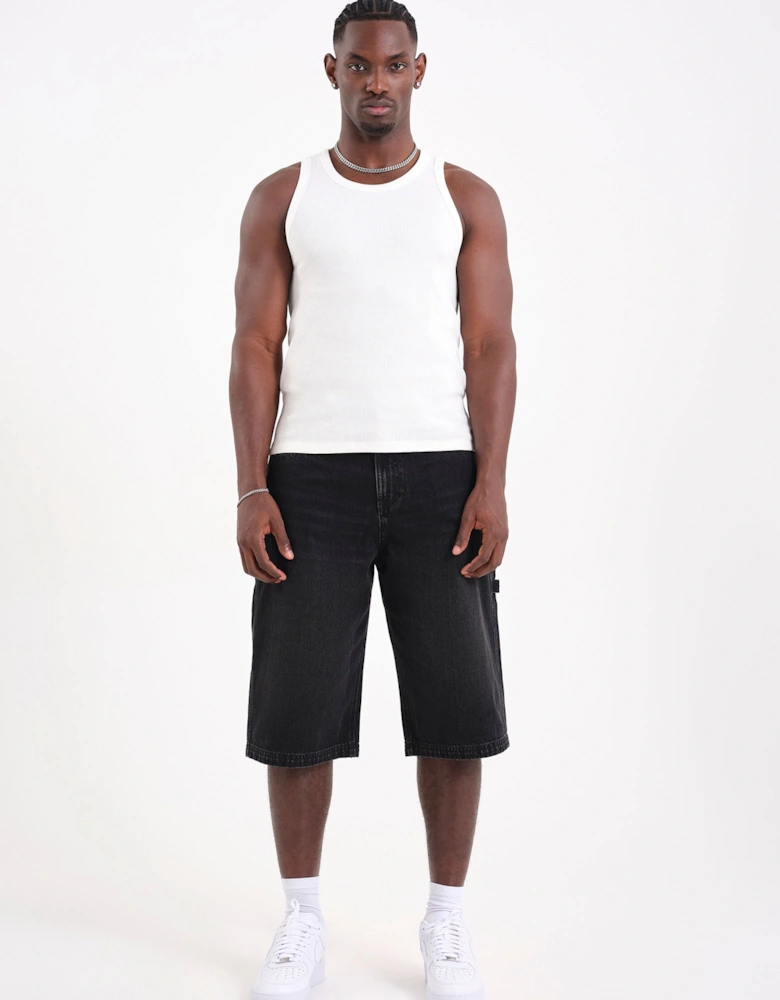 DAM DENIM SHORT - Black Denim