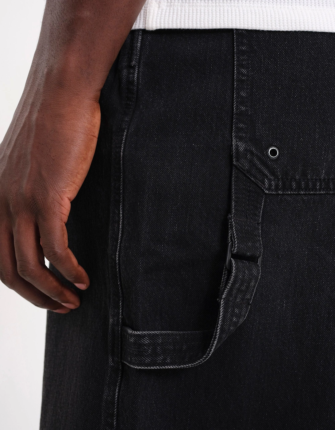 DAM DENIM SHORT - Black Denim