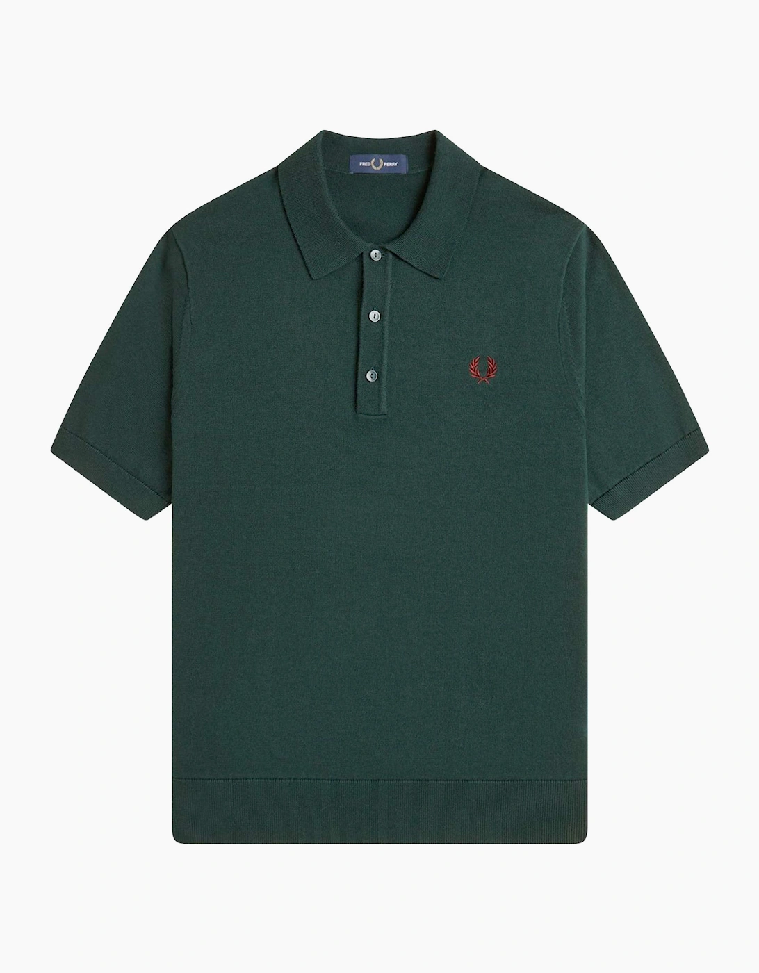 Fred Perry Cotton Knitted Polo Shirt