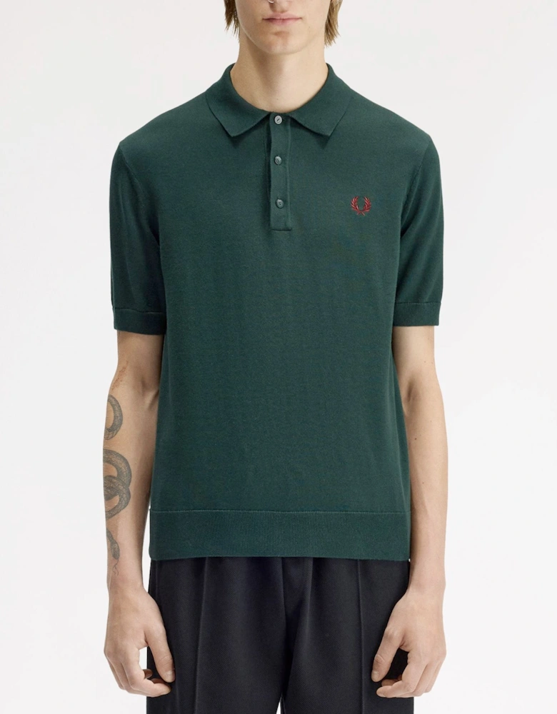 Fred Perry Cotton Knitted Polo Shirt