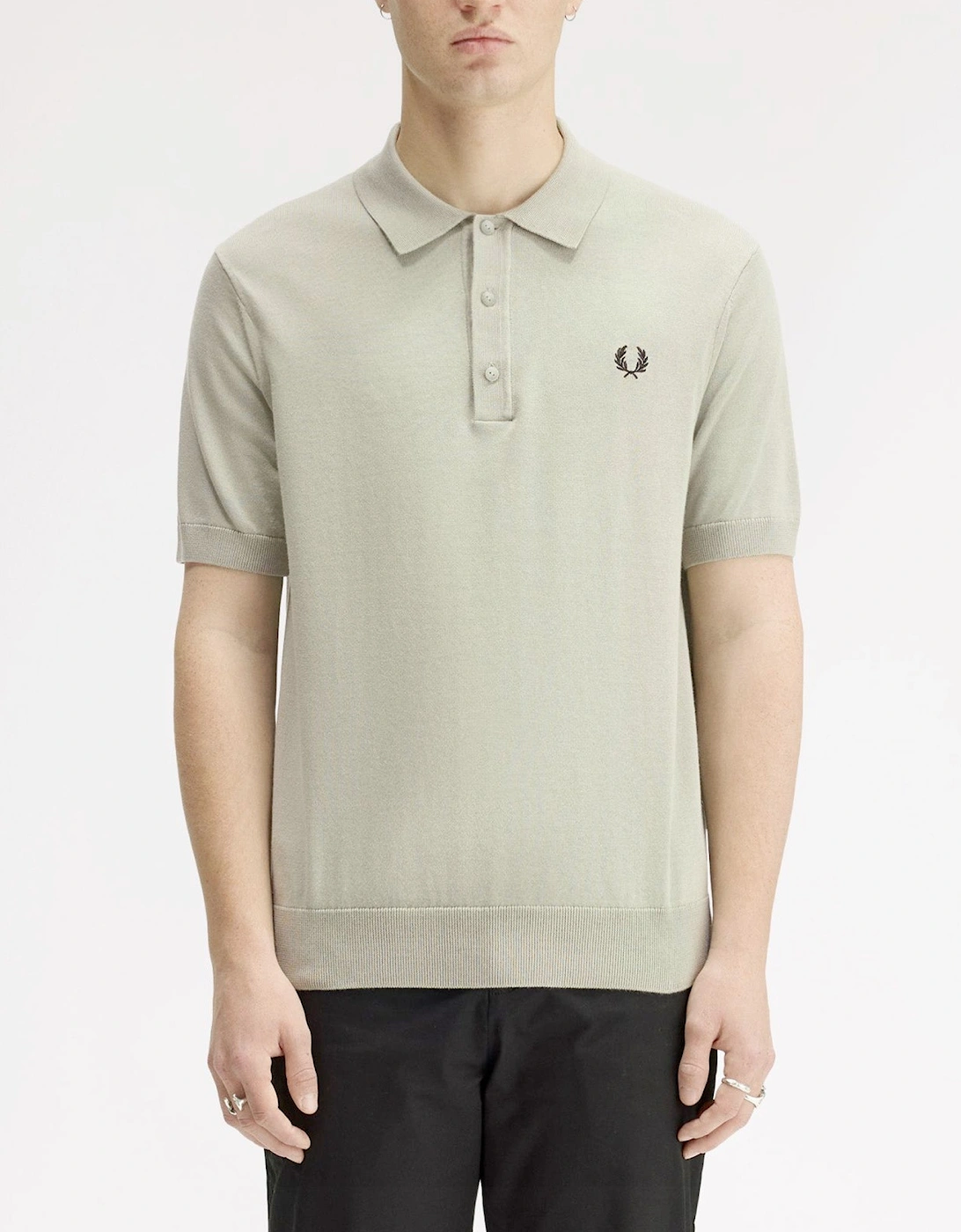Fred Perry Cotton Knitted Polo Shirt