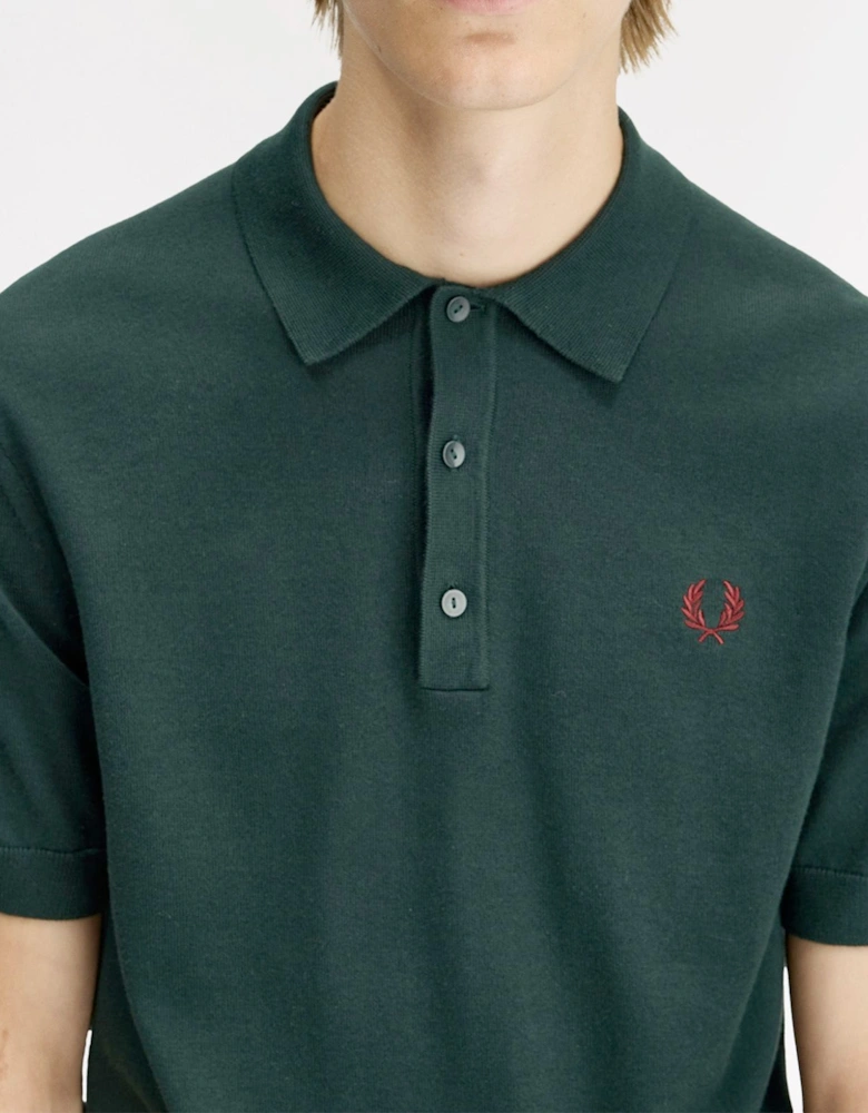 Fred Perry Cotton Knitted Polo Shirt
