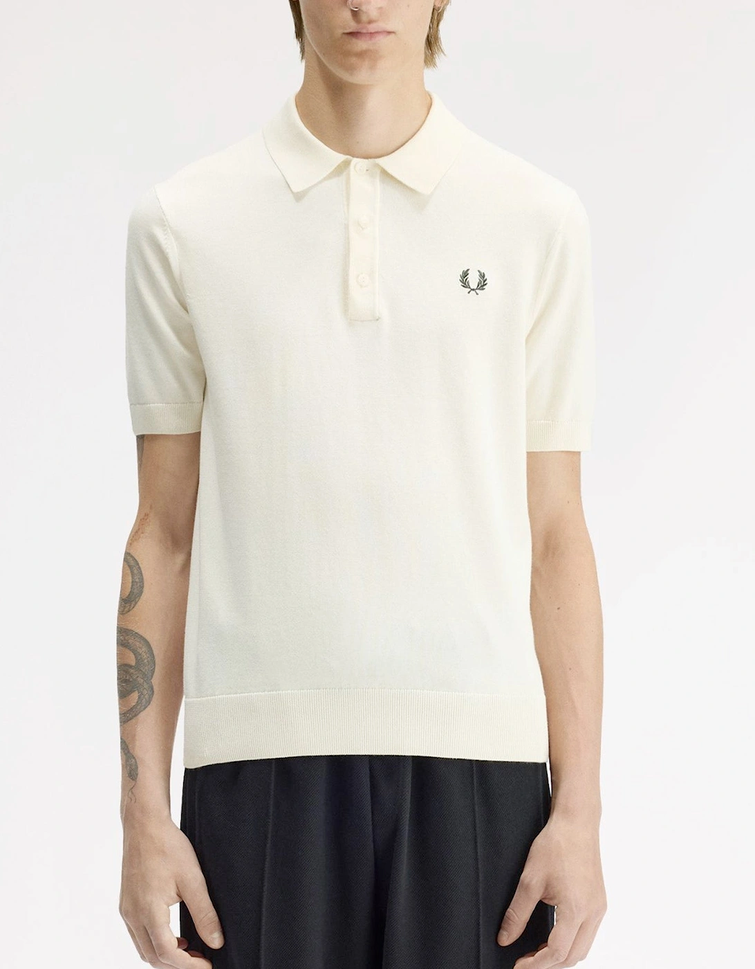 Fred Perry Cotton Knitted Polo Shirt