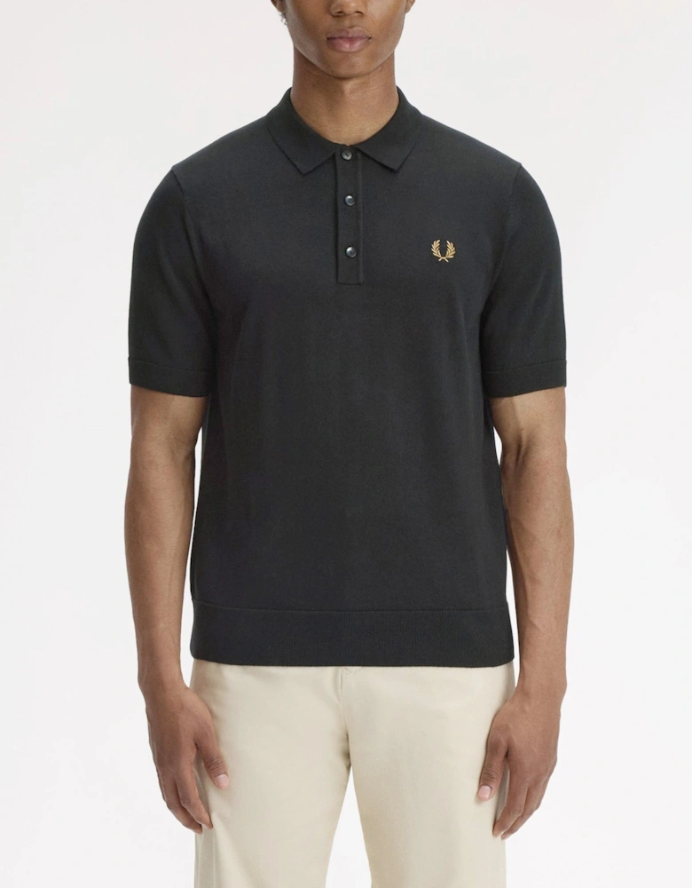 Fred Perry Cotton Knitted Polo Shirt