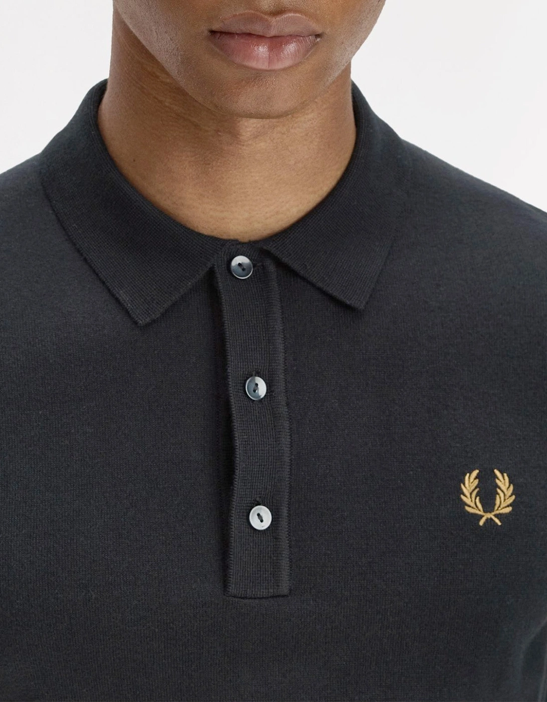 Fred Perry Cotton Knitted Polo Shirt
