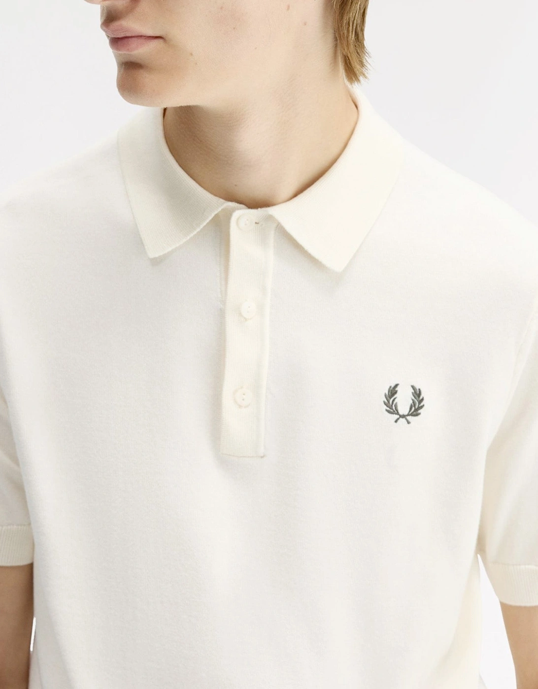 Fred Perry Cotton Knitted Polo Shirt