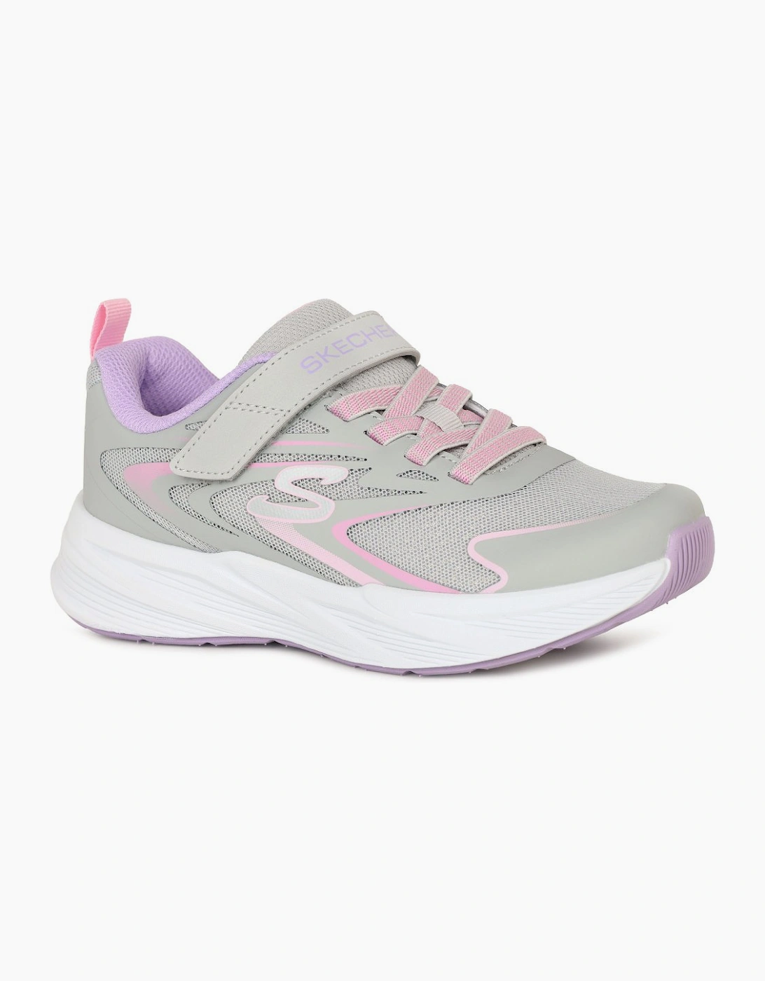 Skechers Girls Grey 'S Microspec Tread Sports Trainers - Size: 9.5/F (Standard) Kids
