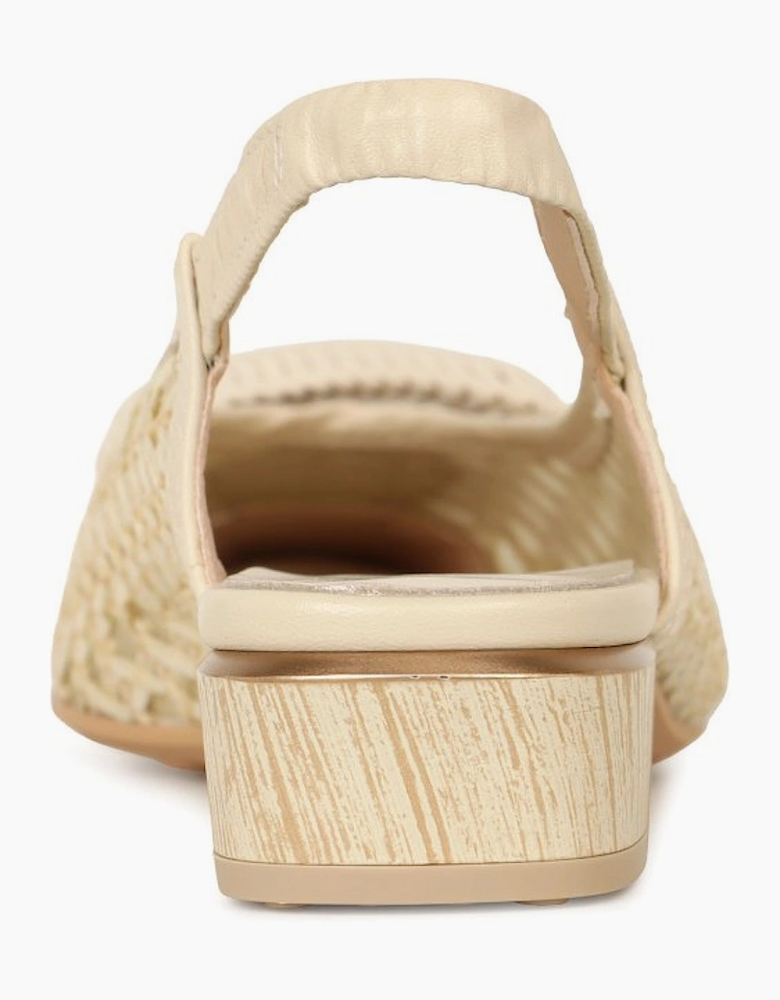 Hispanitas Women's Butter/Weave Azucena Low Heeled Slingbacks Colour: : Size 9 - Image 2
