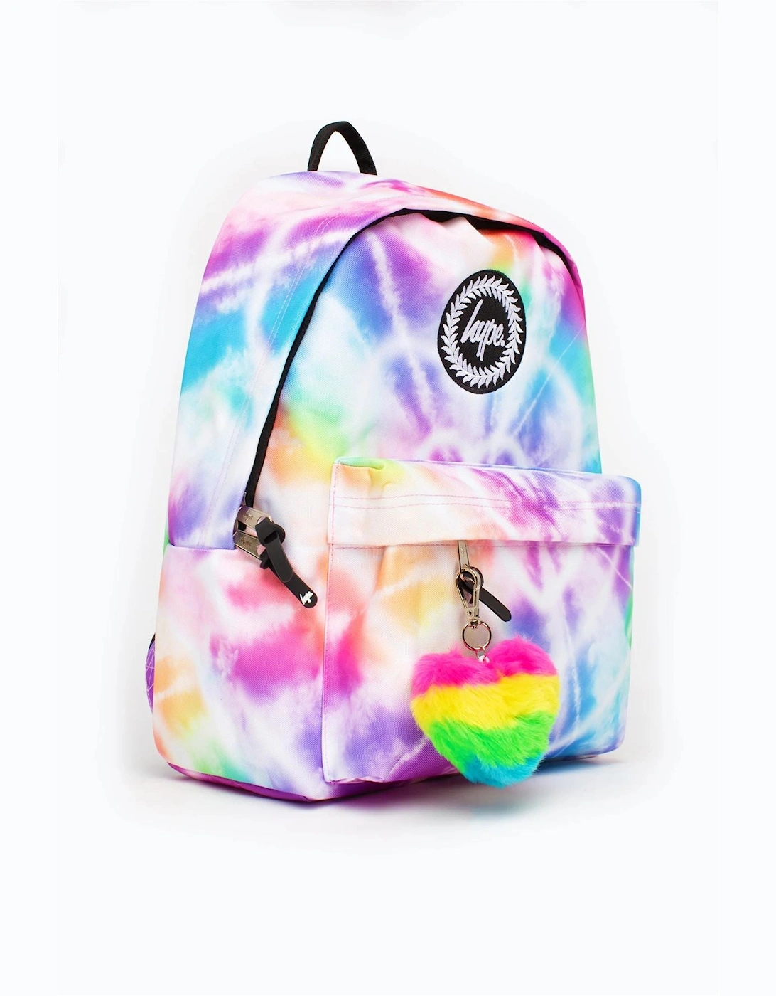 Iconic Girl's Rainbow Heart Tie Dye Backpack
