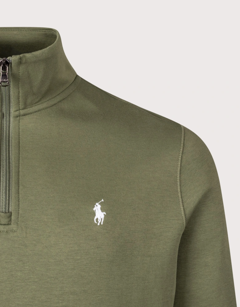 Double-Knit Quarter Zip Sweatshirt