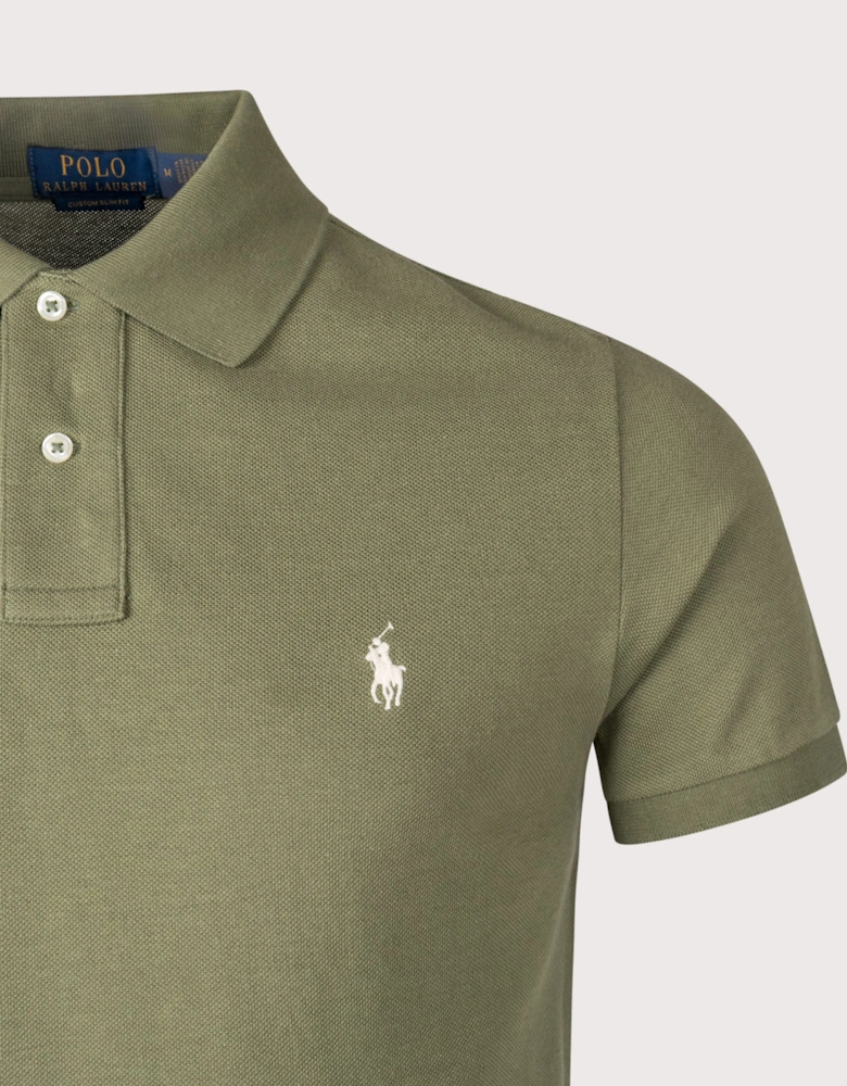 Custom Slim Fit Mesh Polo Shirt
