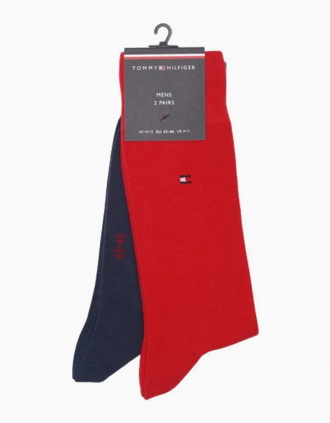 2-Pack Classic Embroidered Logo Socks, Tommy Original