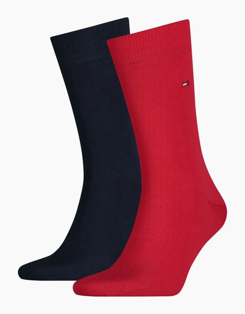 2-Pack Classic Embroidered Logo Socks, Tommy Original