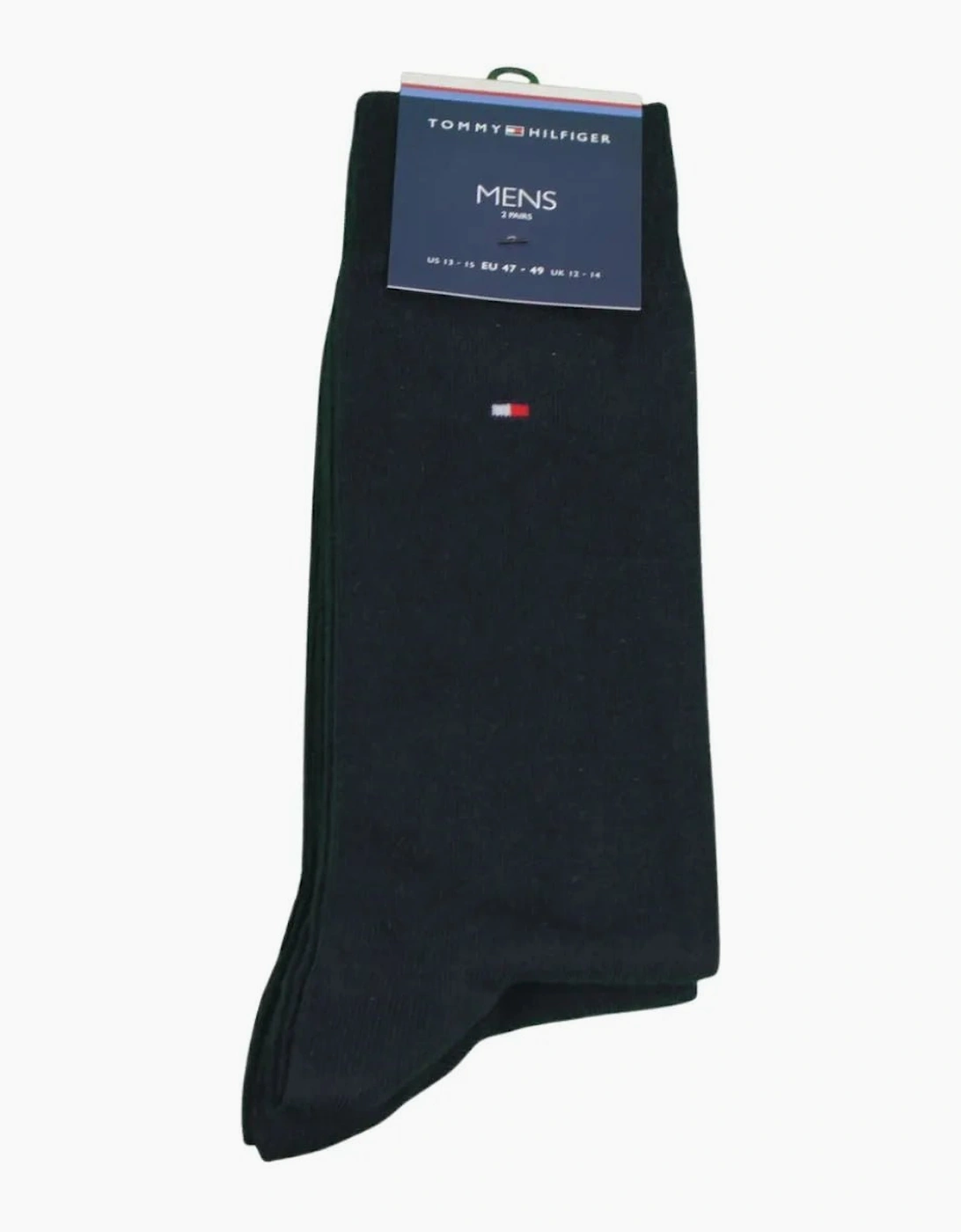 2-Pack Classic Embroidered Logo Socks, Dark Navy