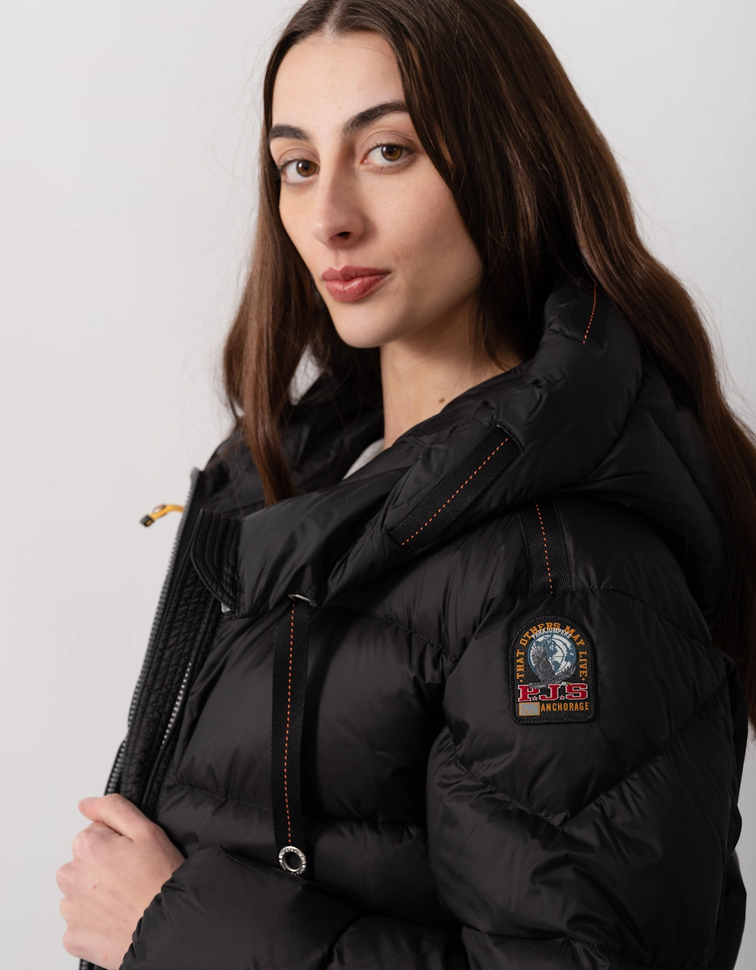 Tilly Womens Hooded Down Jacket - Black 541