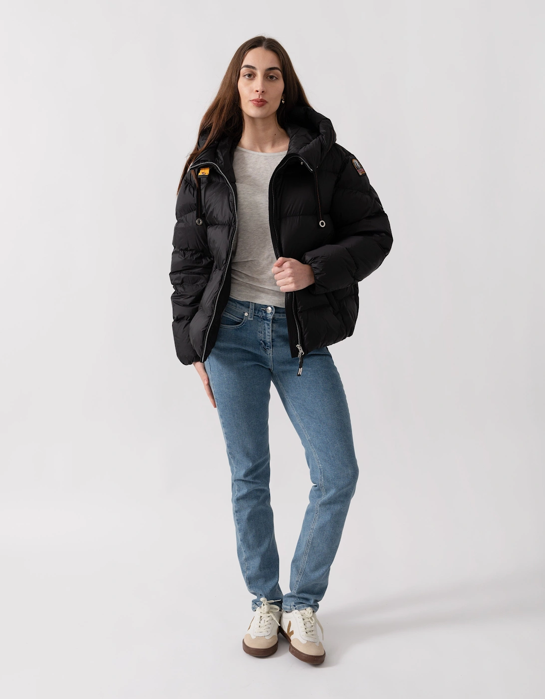 Tilly Womens Hooded Down Jacket - Black 541