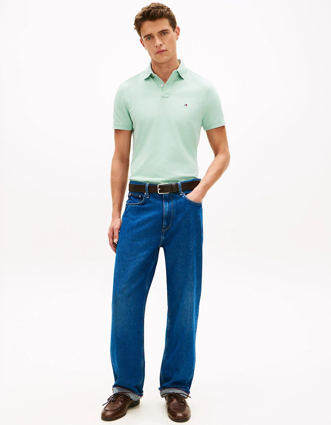 1985 Regular Fit Mens Polo - Crushed Mint