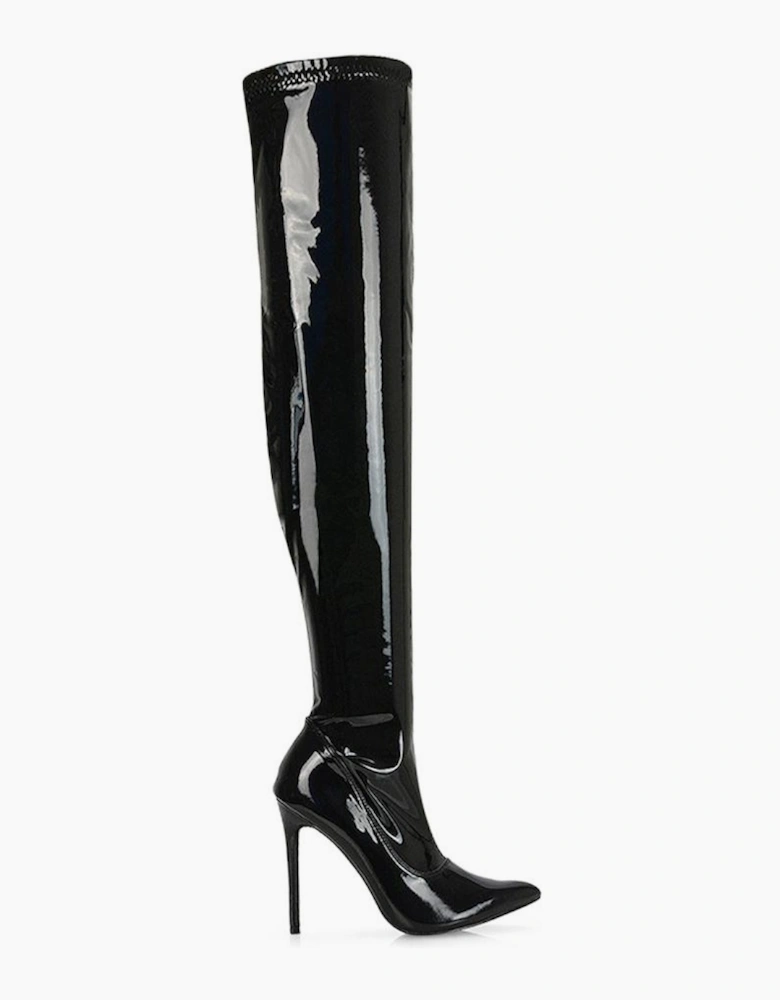 Womens/Ladies Piper Zip High Heel Thigh-High Boots