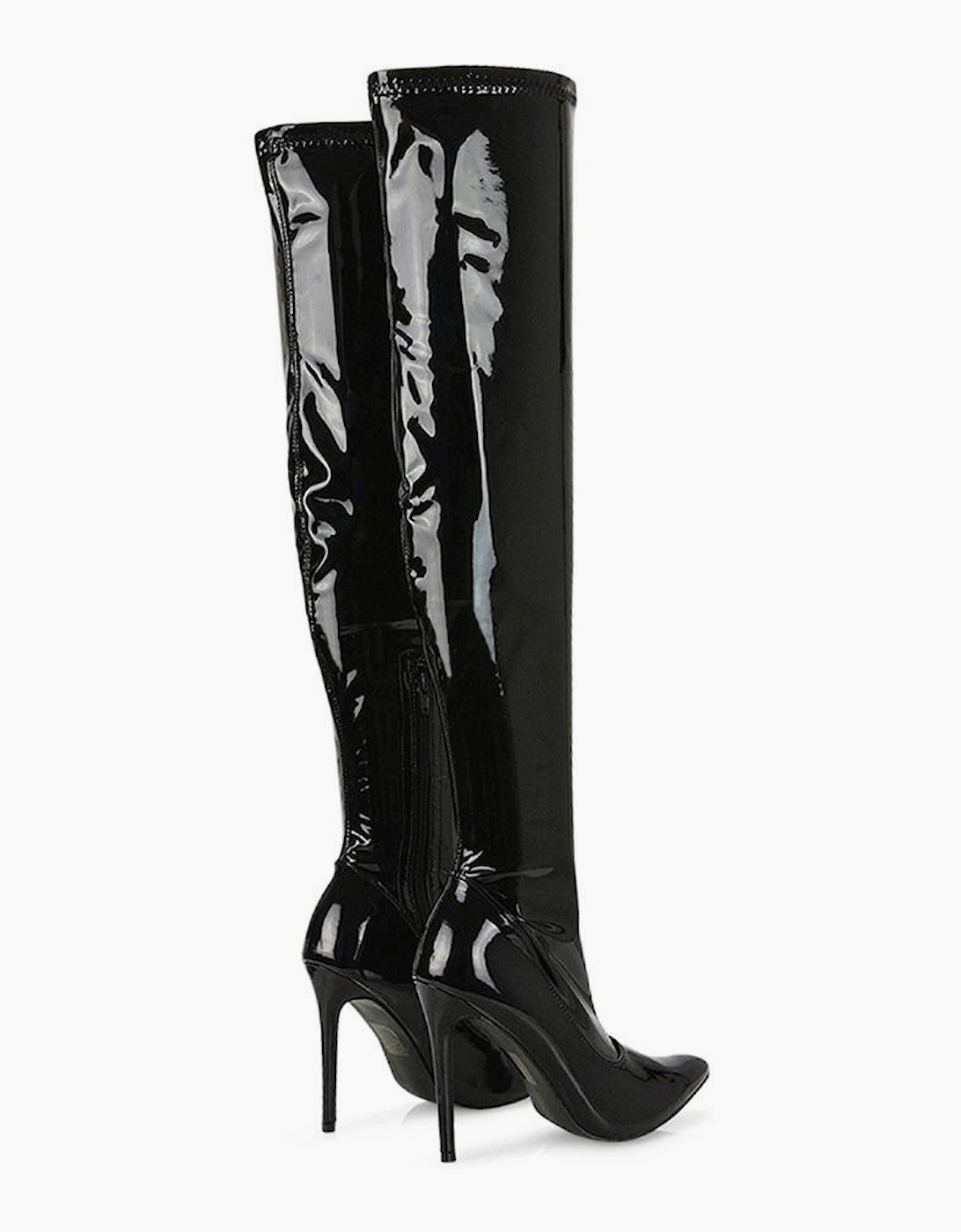 Womens/Ladies Piper Zip High Heel Thigh-High Boots