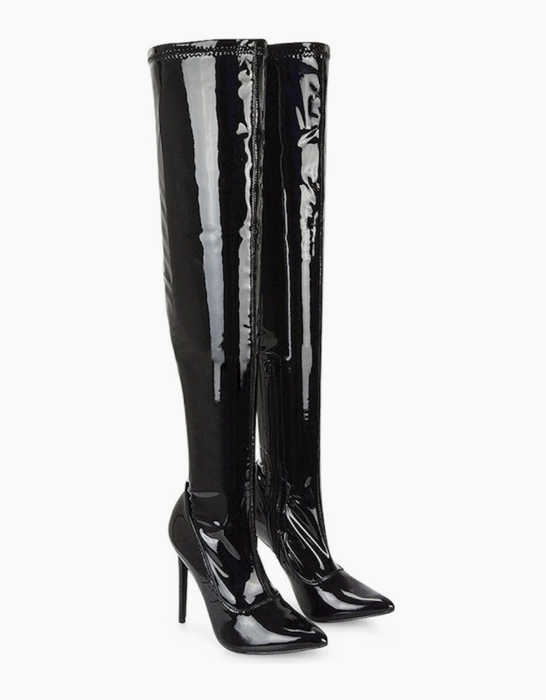 Womens/Ladies Piper Zip High Heel Thigh-High Boots