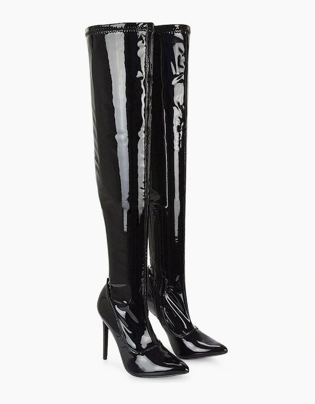 Womens/Ladies Piper Zip High Heel Thigh-High Boots