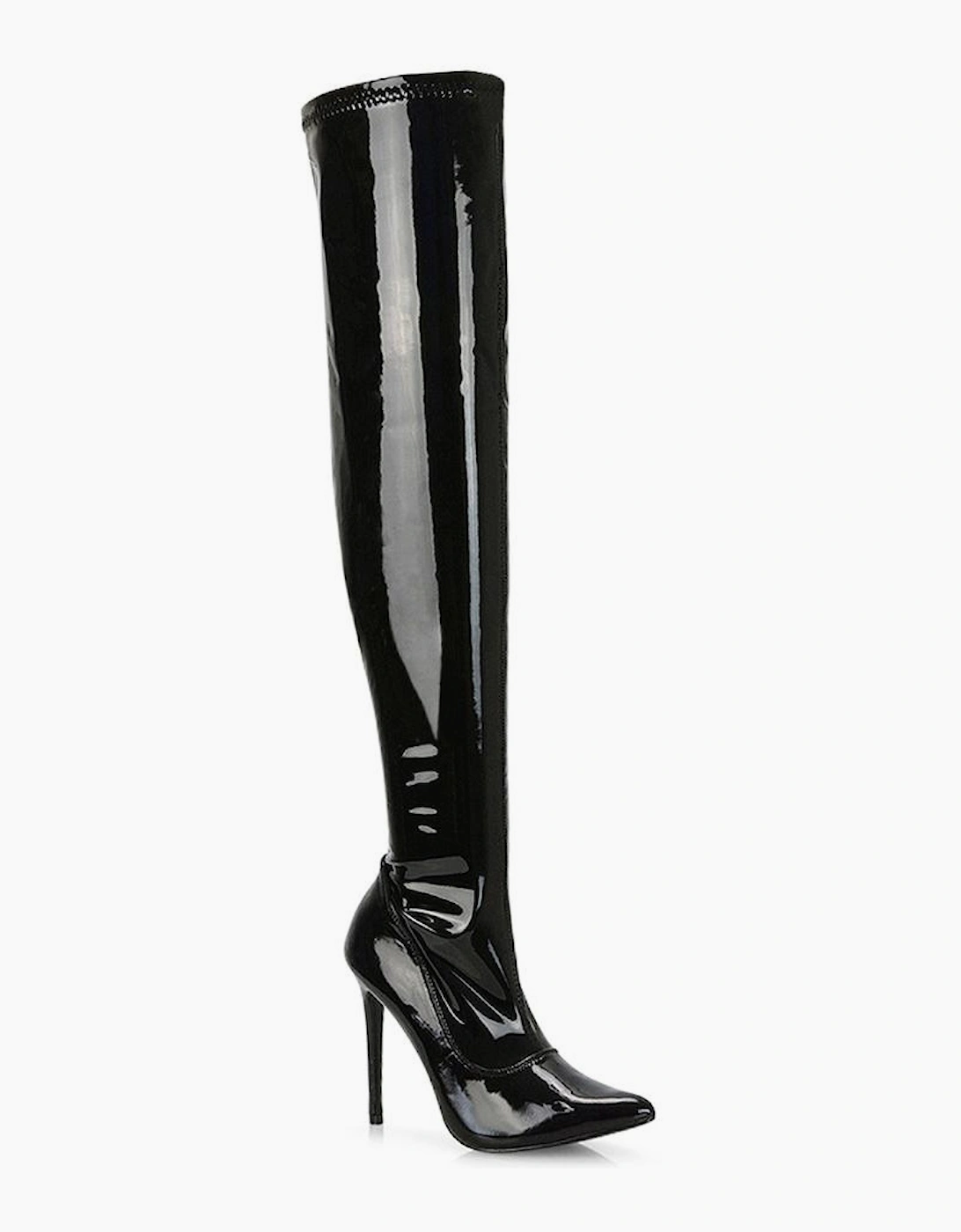 Womens/Ladies Piper Zip High Heel Thigh-High Boots