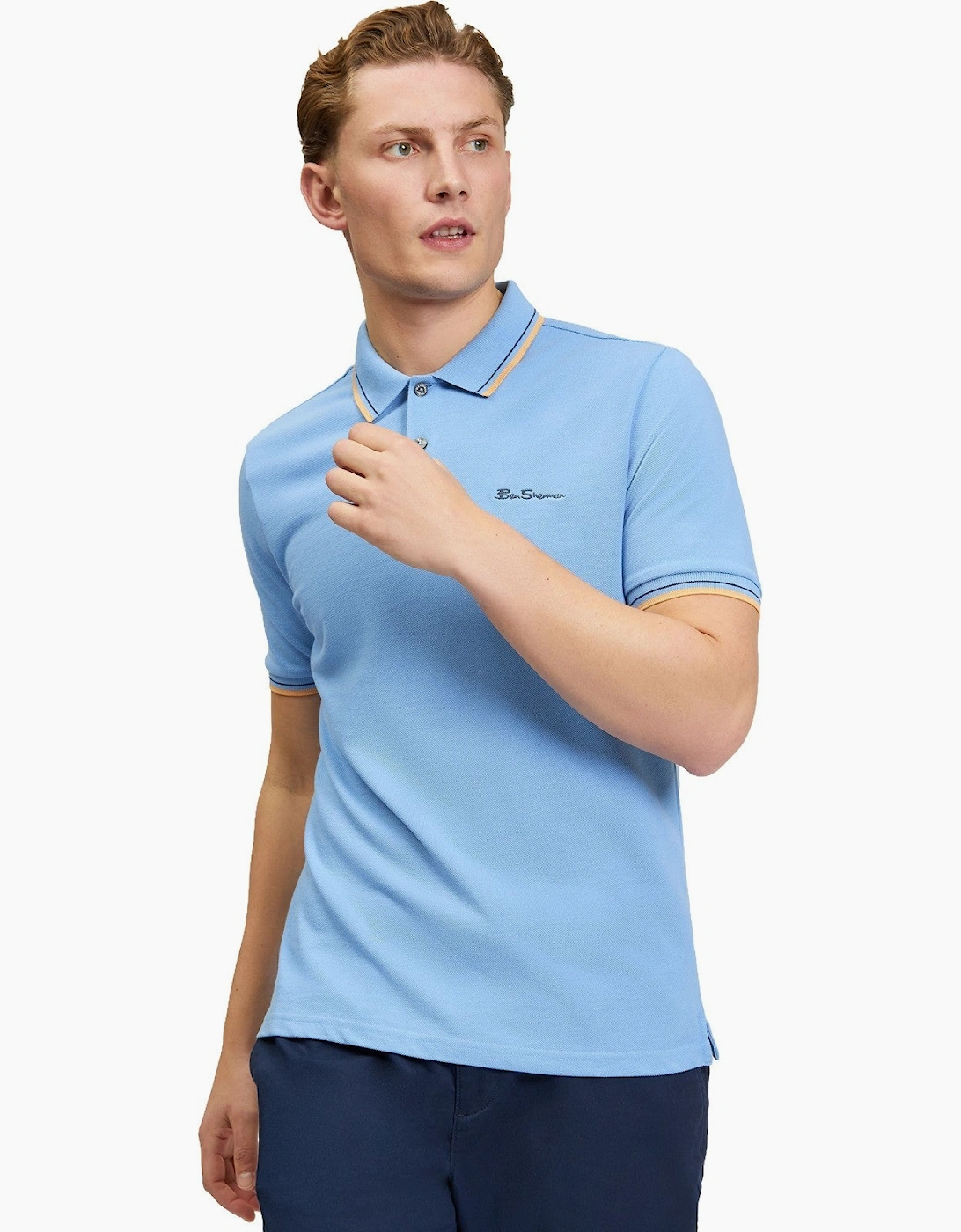 Mens Signature Pique Short Sleeve Polo Shirt, 2 of 1