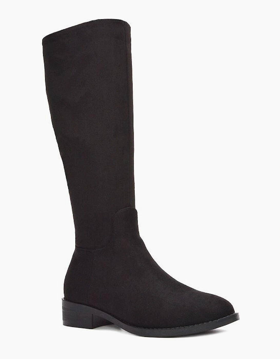 Womens/Ladies Lucia Knee-High Low Block Heel Riding Boots