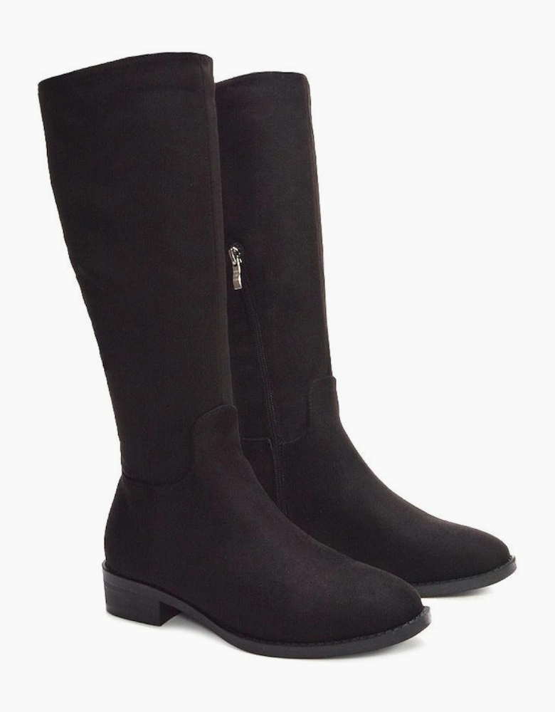 Womens/Ladies Lucia Knee-High Low Block Heel Riding Boots