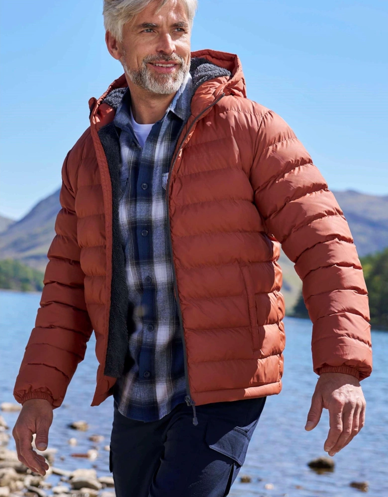 Mens Seasons Faux Fur Lined Padded Jacket