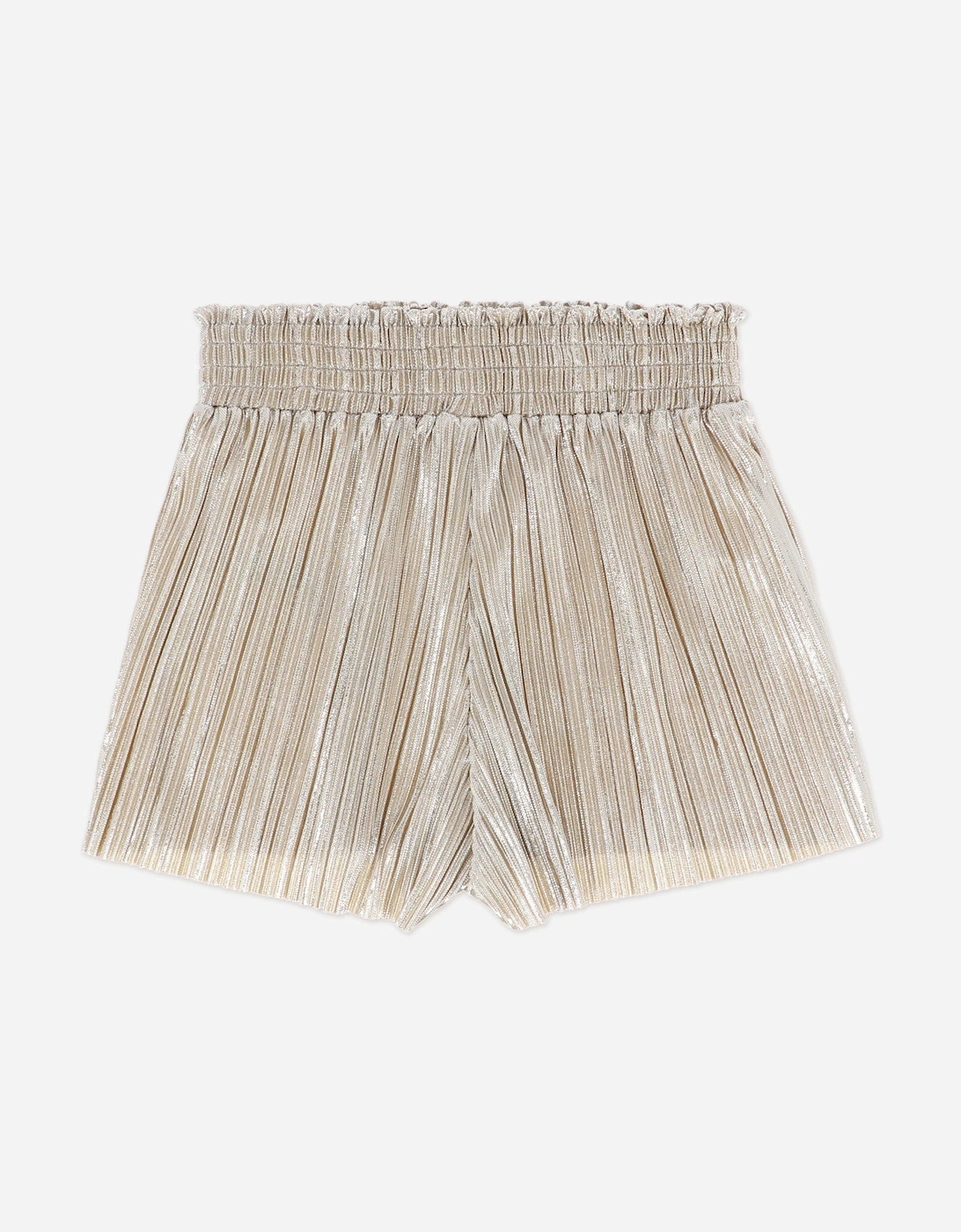 Angels Face Girls Fortuna Metallic Pleated Short Set in Gold