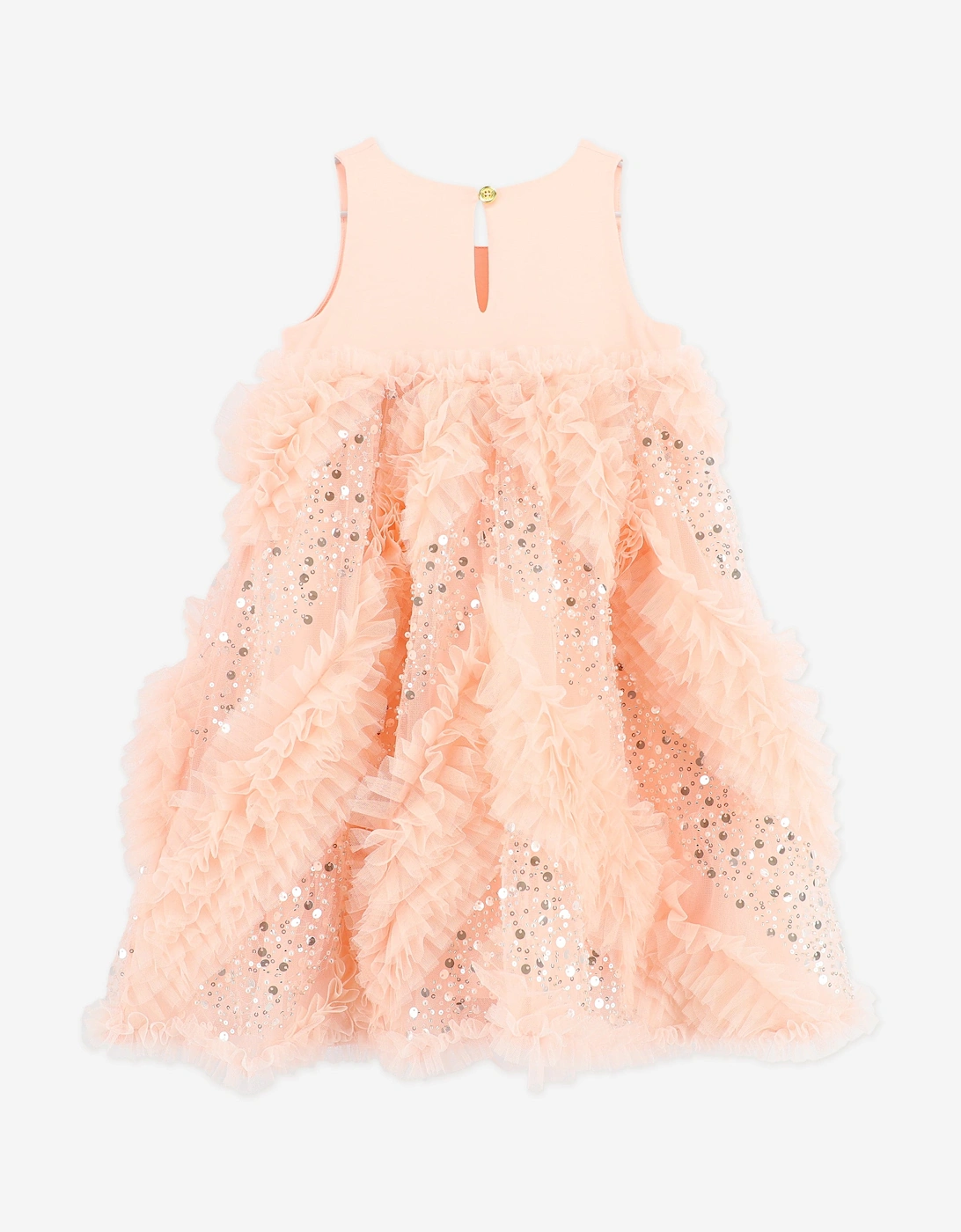 Angels Face Girls Dylas Ruffle Sequin Dress in Pink