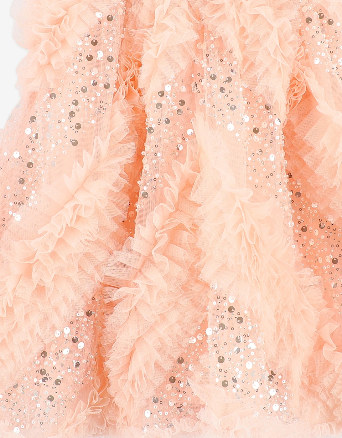 Angels Face Girls Dylas Ruffle Sequin Dress in Pink
